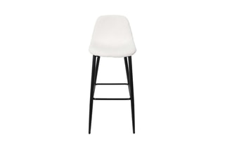 Chaise de bar Scott - Beige et noir