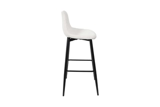 Chaise de bar Scott - Beige et noir
