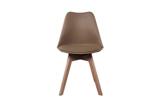 2 chaises Scandinave - Taupe et naturel