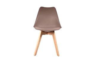 2 chaises Scandinave - Taupe et naturel