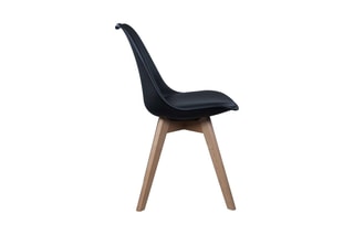 2 chaises Scandinave - Noir et naturel