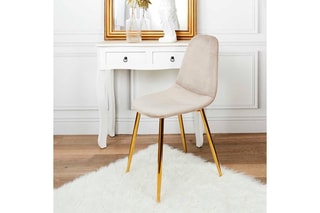 2 chaises Royal - Gris et doré