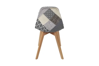 2 chaises Patchwork - Gris et naturel