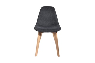 2 chaises  - Noir chiné et naturel