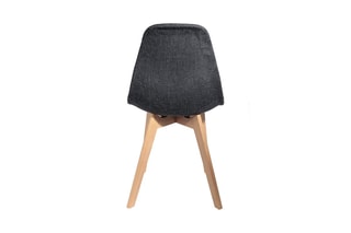 2 chaises  - Noir chiné et naturel