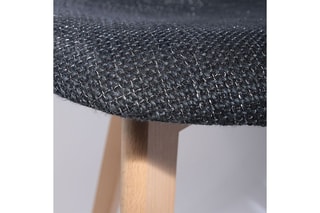 2 chaises  - Noir chiné et naturel