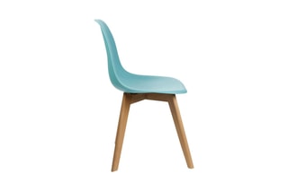 2 chaises Bleu céladon et naturel