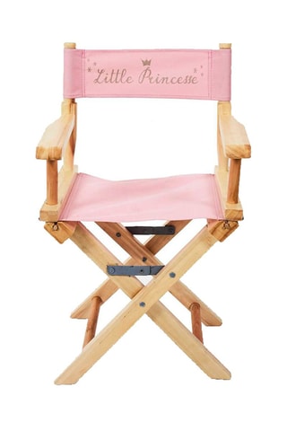 Chaise pliable Little Princess en bois - Naturel et rose