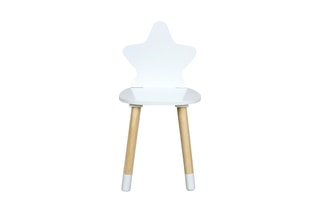 Chaise étoile Naturel et blanc
