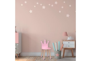 Chaise couronne Naturel et rose