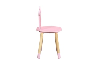 Chaise couronne Naturel et rose
