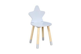 Chaise étoile Imitation bois et gris clair