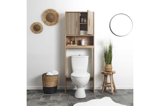 Meuble de WC 2 portes Klaus - 60 x 166 x 20 cm