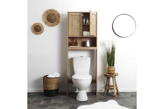 Meuble WC 2 portes Bali - Marron