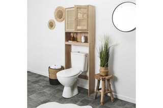 Meuble WC 2 portes Bali - Marron