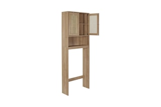 Meuble WC 2 portes Bali - Marron