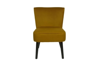 Fauteuil crapaud Giulia - Jaune et noir