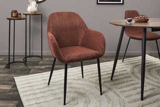 Fauteuil Scott - Terracotta et noir