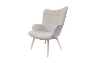 Fauteuil - Gris et naturel