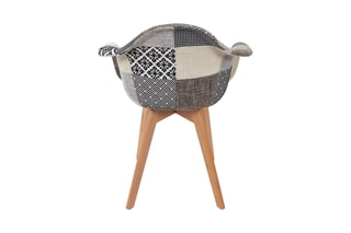 2 fauteuils patchwork - Gris et blanc
