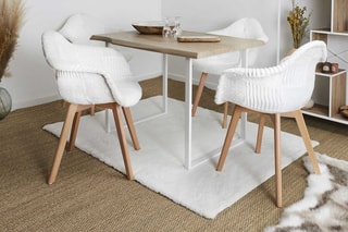 2 fauteuils - Naturel et blanc
