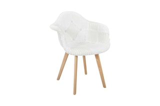 2 fauteuils - Naturel et blanc