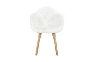 2 fauteuils - Naturel et blanc