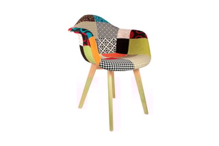 2 fauteuils Scandinave Patchwork - Multicolore
