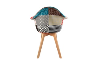 2 fauteuils Scandinave Patchwork - Multicolore