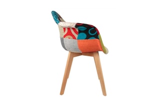 2 fauteuils Scandinave Patchwork - Multicolore