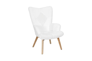 Fauteuil - Naturel et blanc