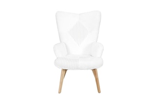 Fauteuil - Naturel et blanc