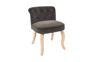 Fauteuil Eleonor - Anthracite et naturel