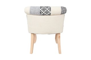 Fauteuil Patchwork Eleonor - Noir et blanc