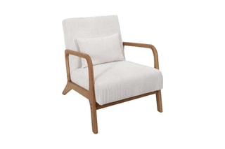 Fauteuil Scott - Beige et naturel