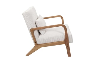 Fauteuil Scott - Beige et naturel