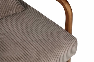 Fauteuil Scott - Taupe et naturel
