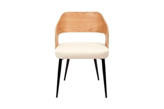 2 fauteuils Loki Hygge - Naturel et crème - Revêtement en bouclette