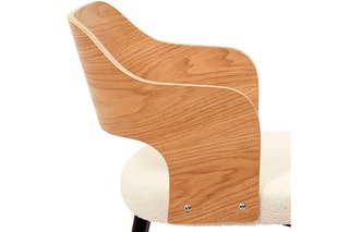 2 fauteuils Loki Hygge - Naturel et crème - Revêtement en bouclette