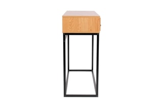 Console 2 tiroirs Abbott - Naturel et noir