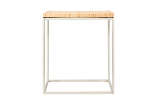 Console Rondin - 
Naturel et blanc
