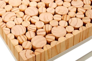 Console Rondin - 
Naturel et blanc