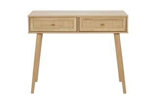 Console en bois et rotin Bali - 100 x 29 x 81 cm