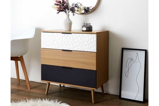Commode Scandinave - Blanc et naturel