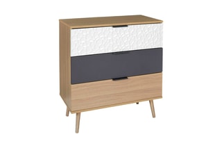 Commode Scandinave - Blanc et naturel
