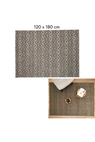 Tapis Nairobi - Gris et anthracite - 120 x 180 cm