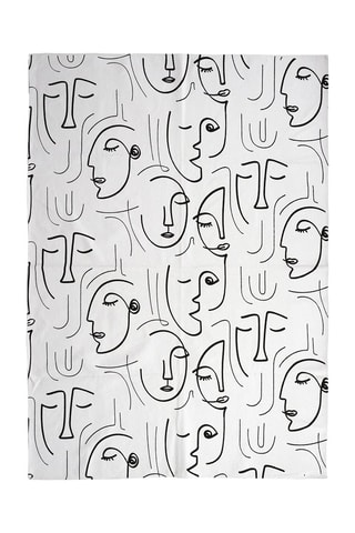 Tapis Blanc et noir - 120 x 170 cm