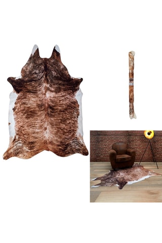 Tapis Marron et blanc - 120 x 158 cm