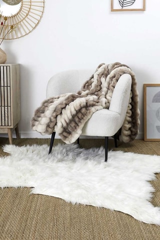 Tapis Natural Crush Blanc - 120 x 158 cm