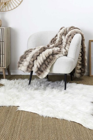 Tapis Natural Crush Blanc - 120 x 158 cm